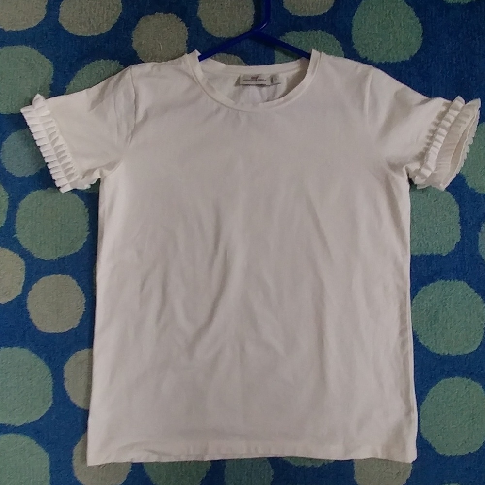 vineyard vines stretch white crew neck tee with gr